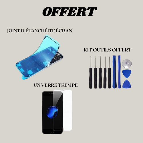 Ecran Tactile Soft Oled Apple iPhone 16 Noir / Kit outils de montage , un verre trempé plus joint d'étancheité OFFERT