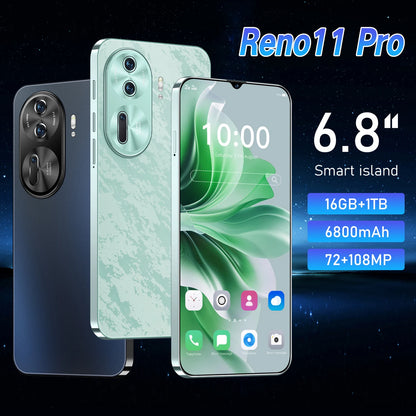 2025 Reno11 Pro  Smartphone 6.8'' Full Screen 4G/5G Global Version 16Go+1TB en carte SD