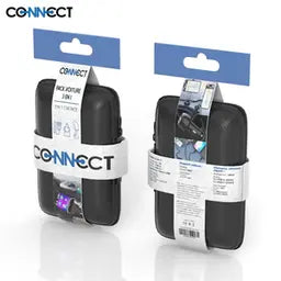 Pack Voiture CONNECT (Support Smartphone Magnétique 360° + Chargeur Allume-Cigare 48W + Câble de Charge 3A 3-en-1) Noir