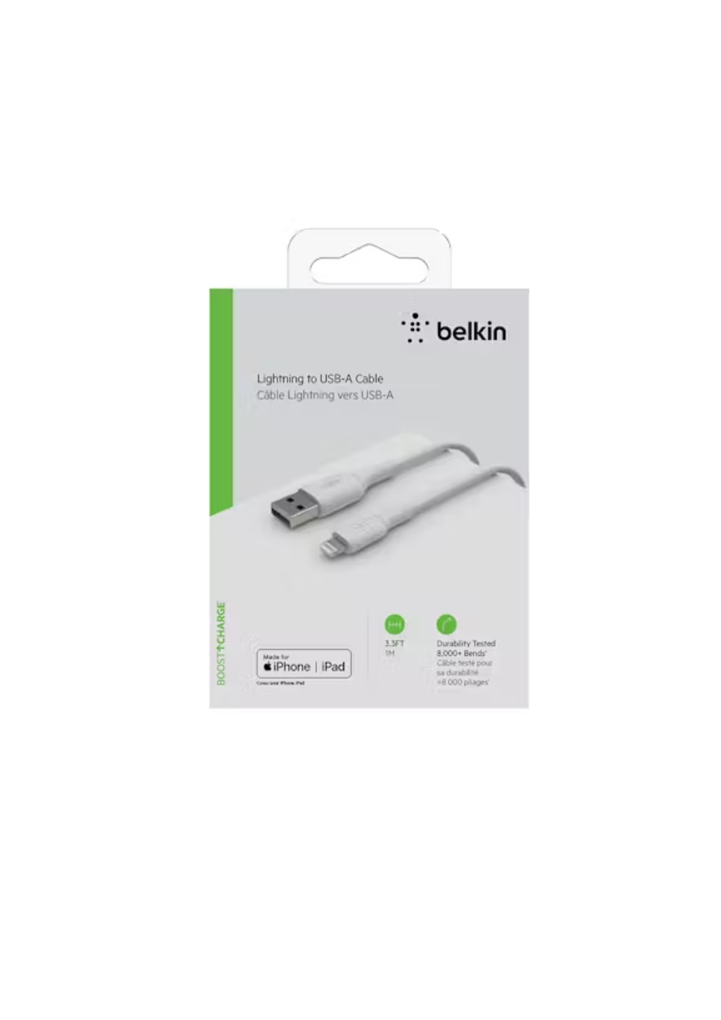 Belkin BoostCharge USB-A to Lightning Cable 1m - White